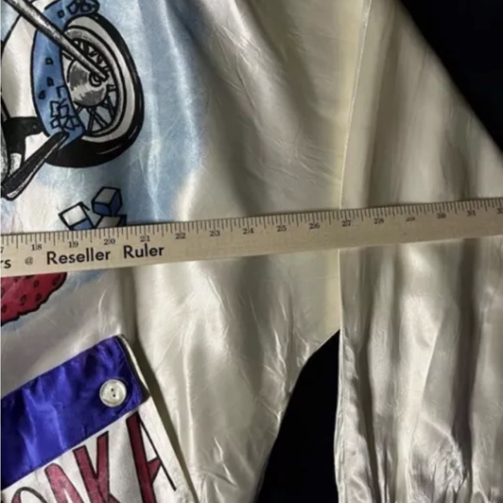 RARE VINTAGE RENATA VODKA PASSION AIRPLANE BOMBER BIG LOGO JACKET Sz XL - Picture 9 of 12